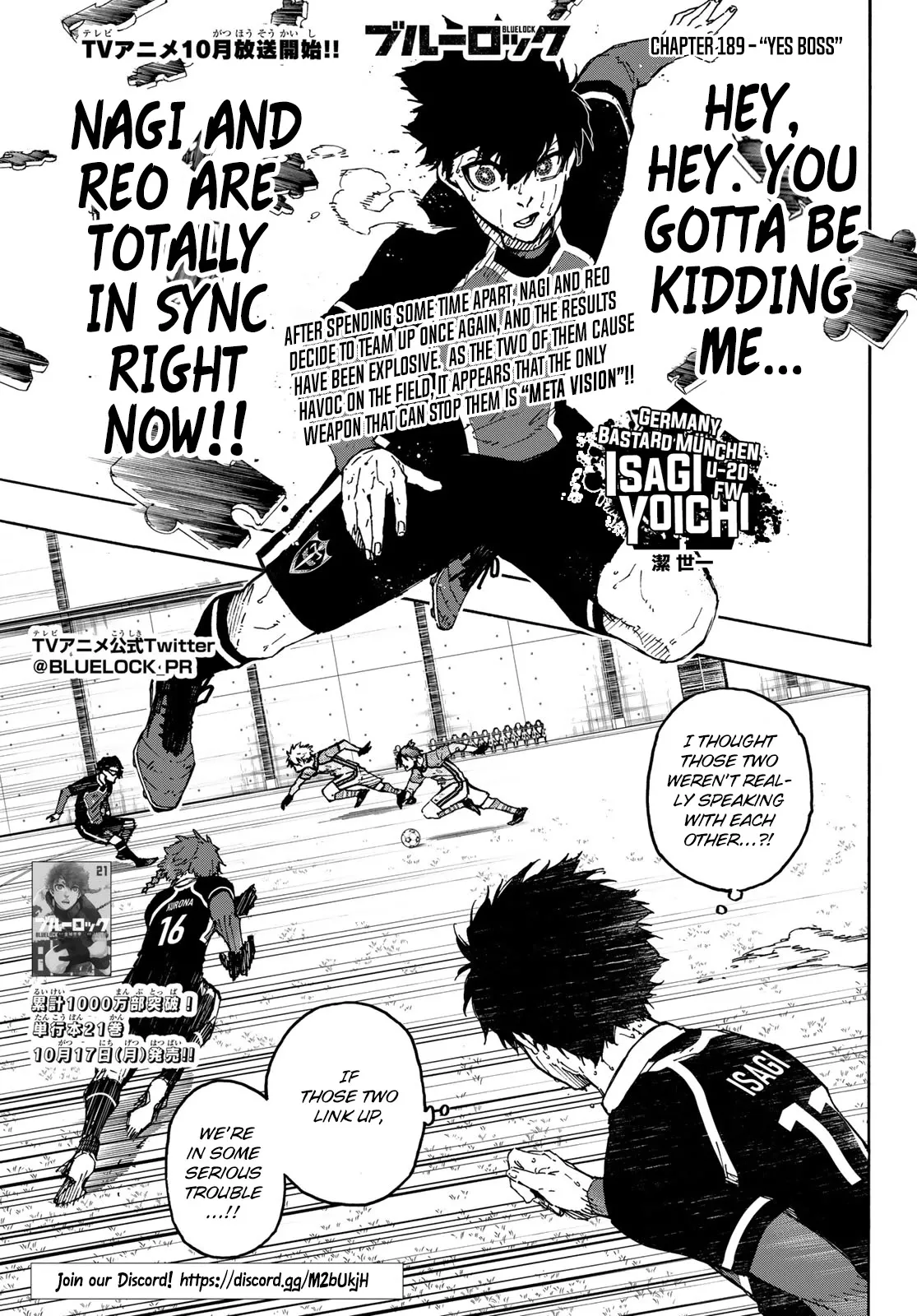 Blue Lock, chapter 189, image 2